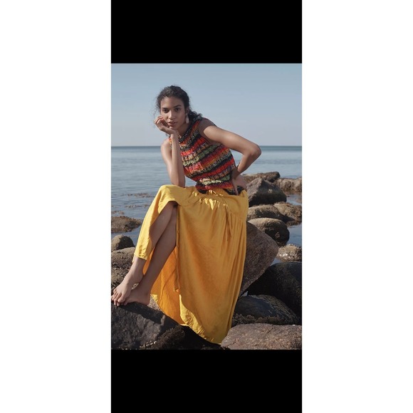 Mauve Dresses & Skirts - Anthropologie Maeve Carnacion Textured Maxi Skirt size small